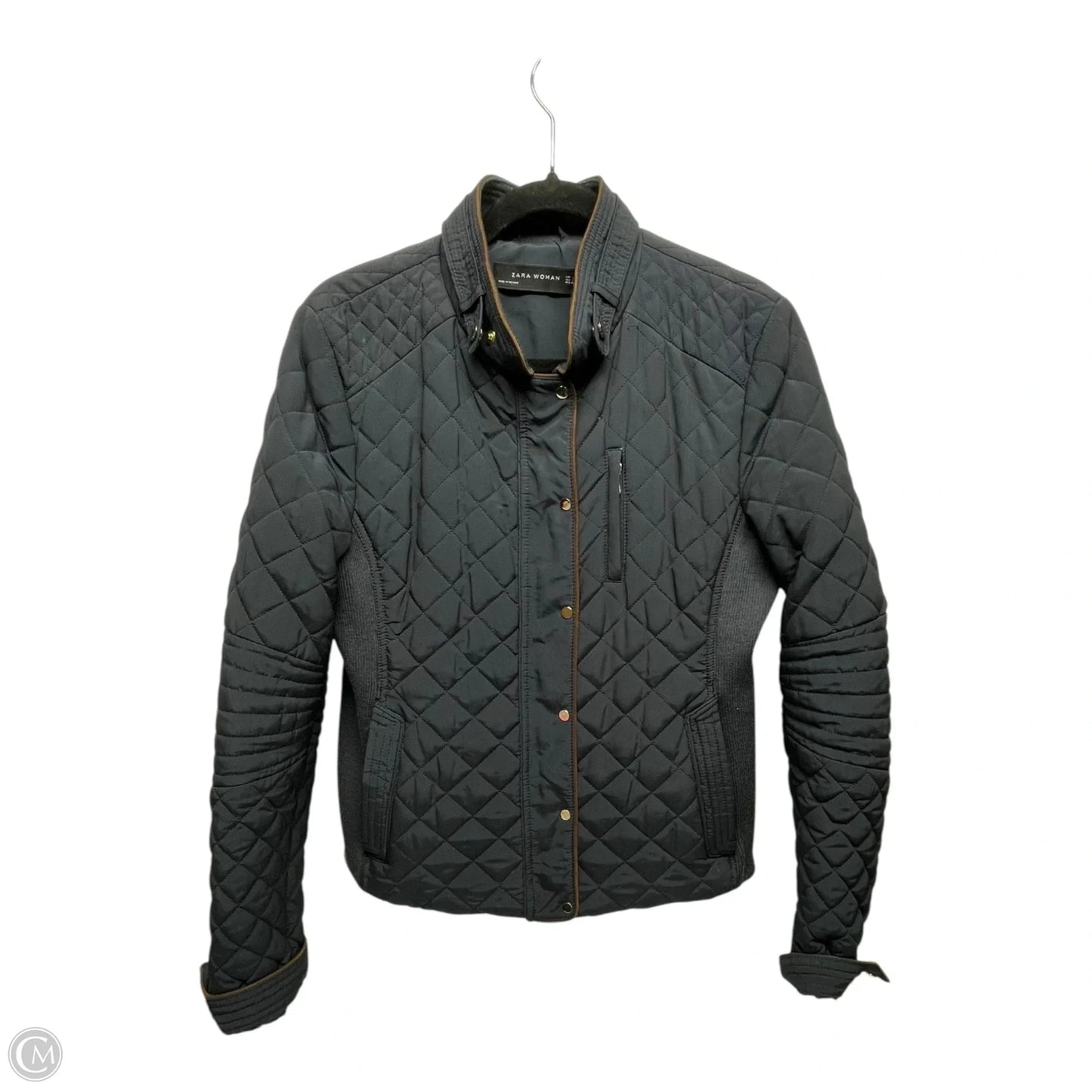 Coat Puffer & Quilted By Zara In Navy, Size: L