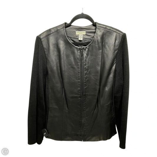 Jacket Leather By Lord And Taylor In Black, Size: Xl