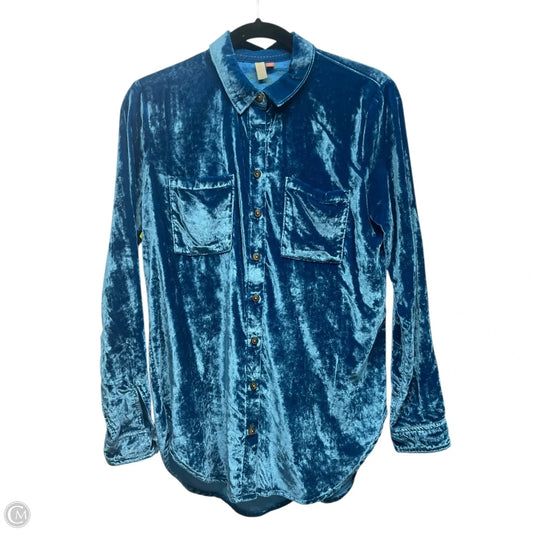 Top Long Sleeve By Anthropologie In Blue, Size: Xs