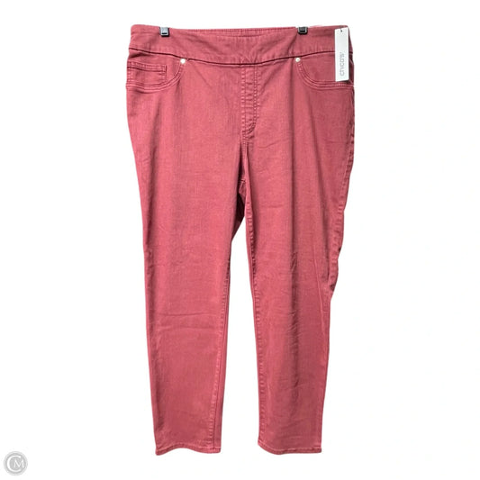 Jeans Jeggings By Chicos In Red, Size: 16