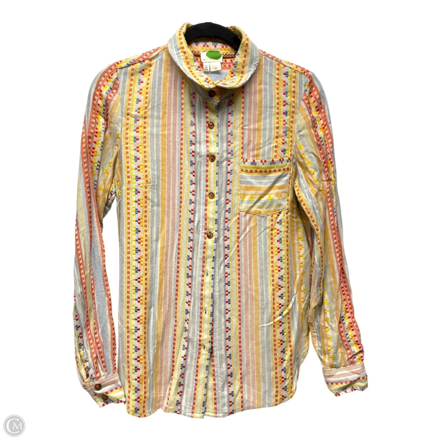 Top Long Sleeve By Anthropologie In Multi-colored, Size: Xs