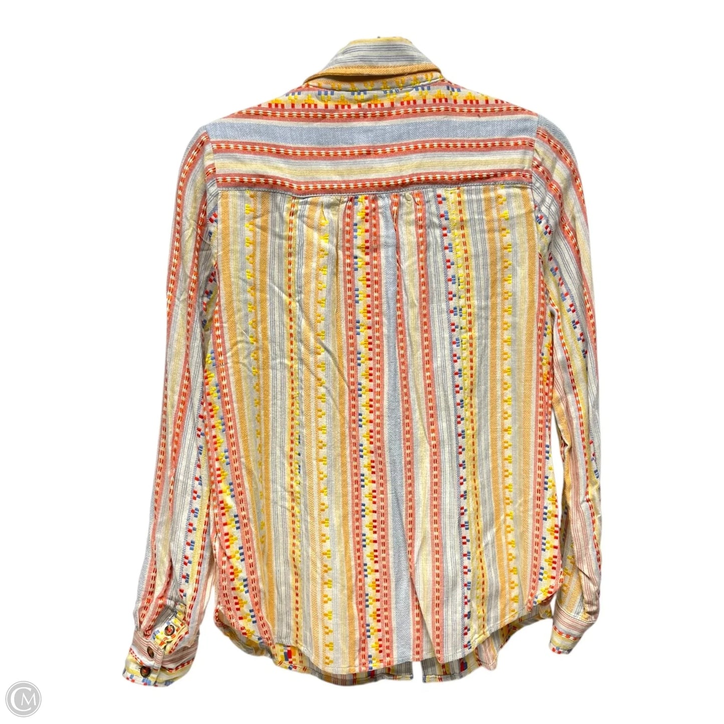 Top Long Sleeve By Anthropologie In Multi-colored, Size: Xs