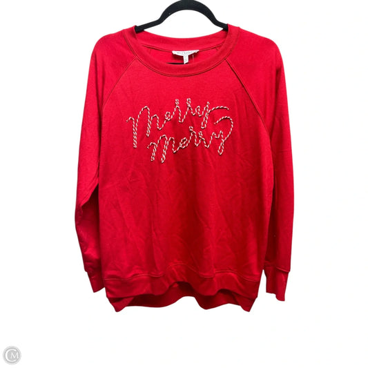 Top Long Sleeve By Workshop In Red