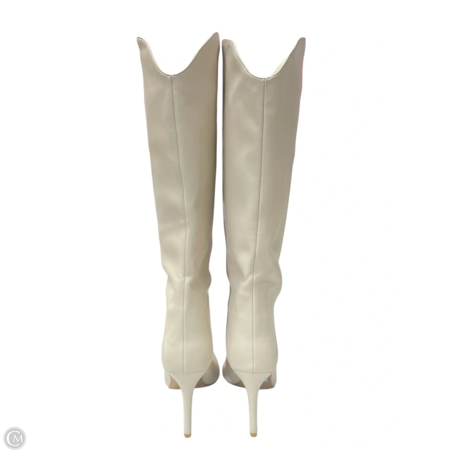 Boots Knee Heels By Chinese Laundry In Ivory, Size: 10