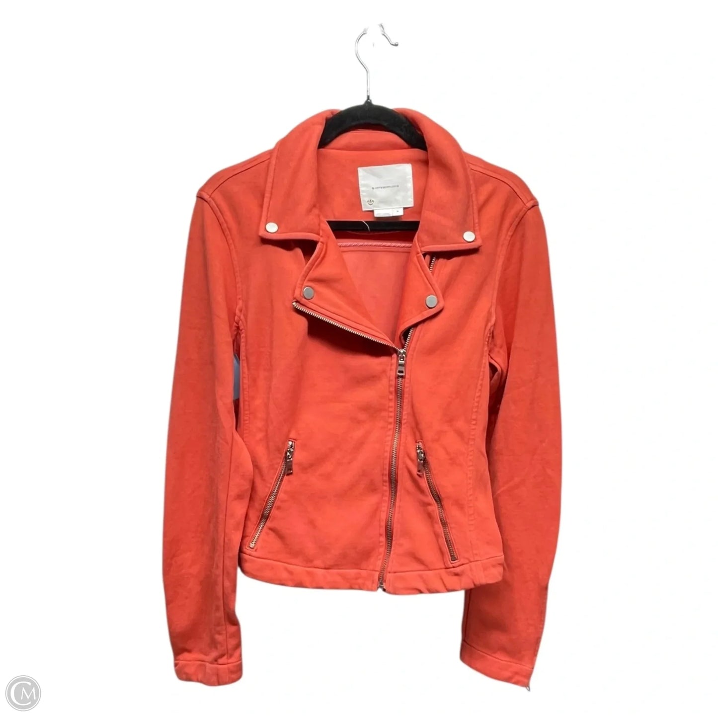 Jacket Moto By Anthropologie In Orange, Size: M
