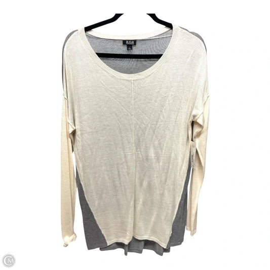 Sweater By Ana In Blue & Grey, Size: L