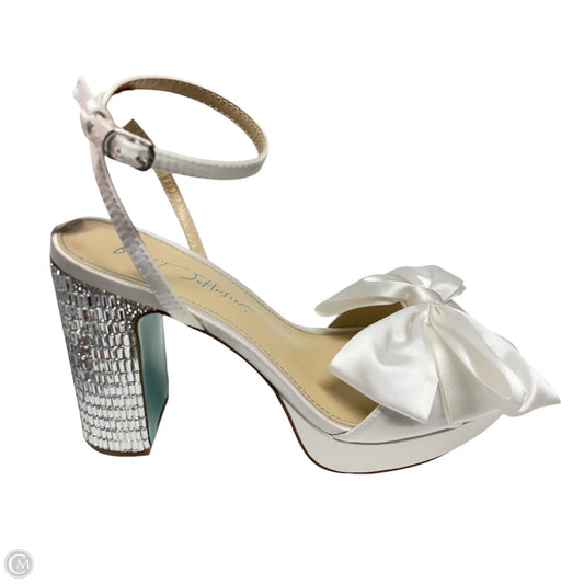 Shoes Heels Platform By Betsey Johnson In White, Size: 9