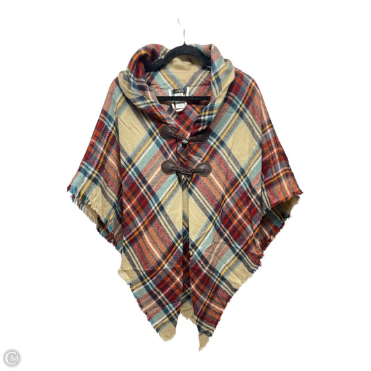 Poncho By Mix It In Plaid Pattern, Size: Osfm