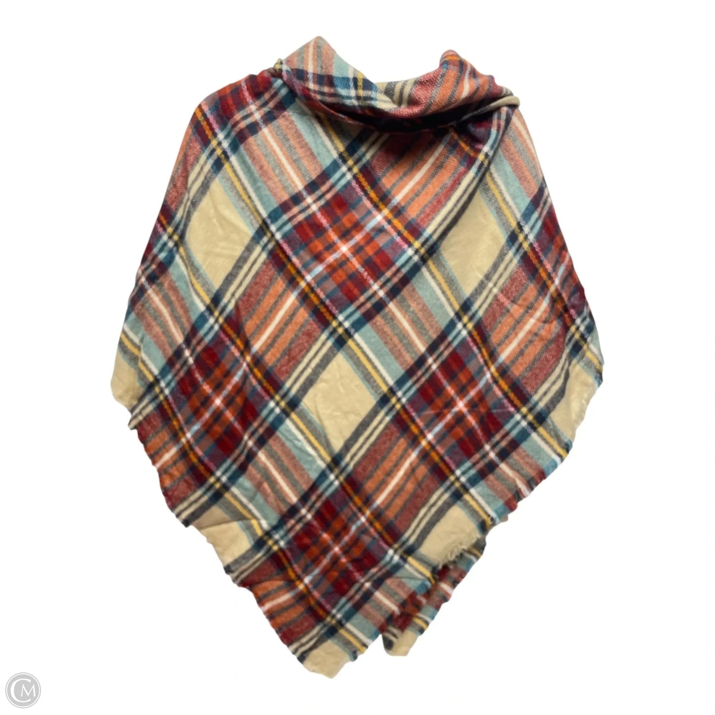 Poncho By Mix It In Plaid Pattern, Size: Osfm