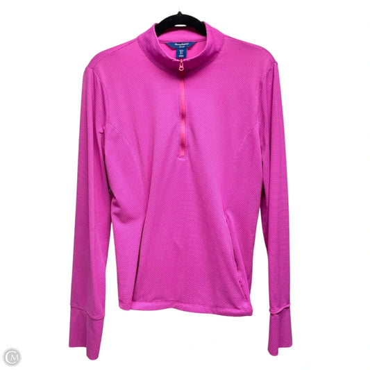 Athletic Jacket By Tommy Bahama In Pink, Size: L