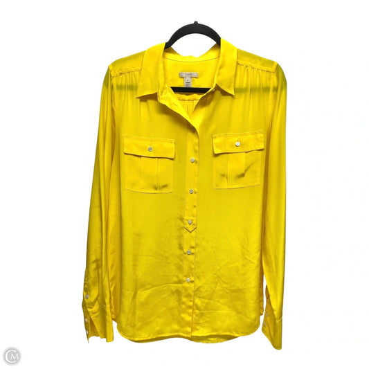 Top Long Sleeve By J. Crew In Yellow, Size: 8