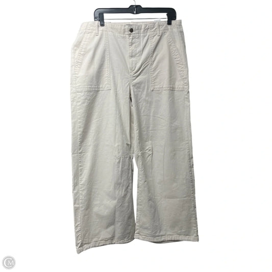 Pants Wide Leg By Banana Republic In Ivory, Size: 14