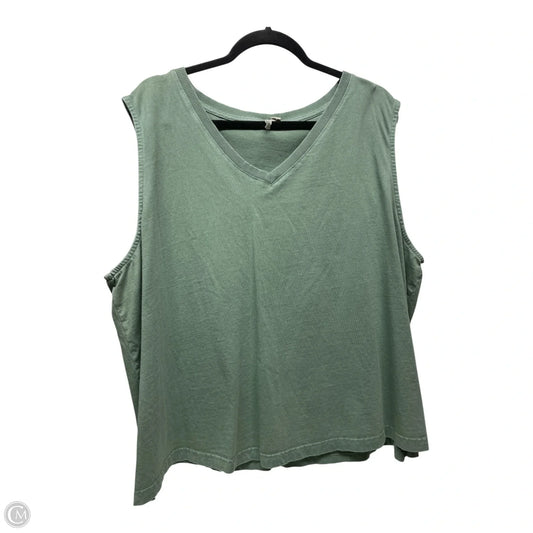 Top Sleeveless By Clothes Mentor In Green, Size: 4x
