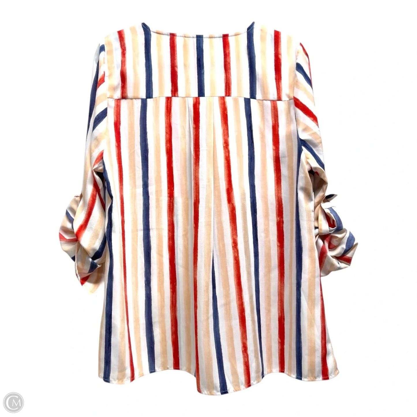 Blouse 3/4 Sleeve By Lane Bryant In Striped Pattern, Size: 14