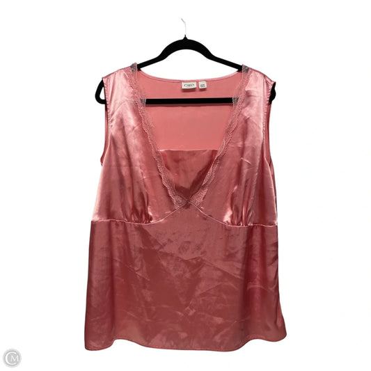 Top Sleeveless Basic By Cato In Pink, Size: 4x
