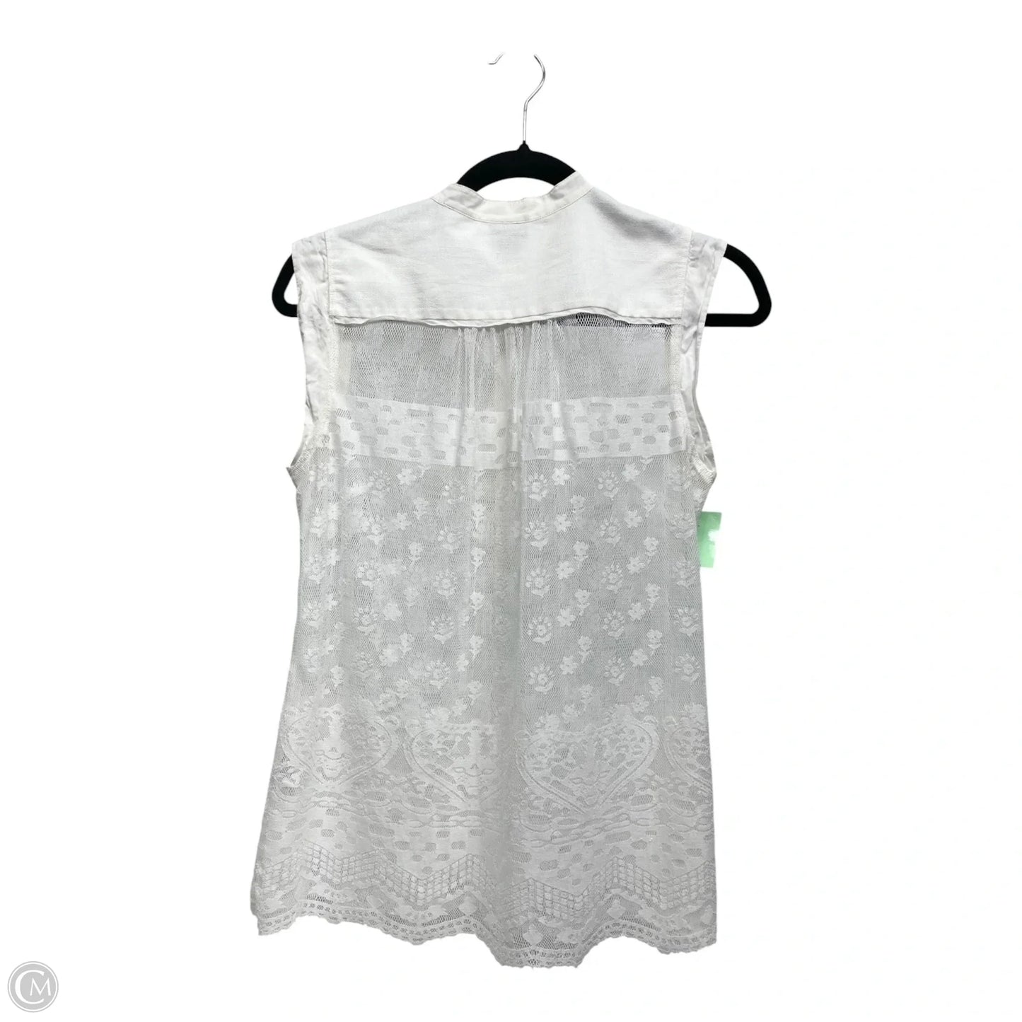 Top Sleeveless By Cabi In White, Size: S
