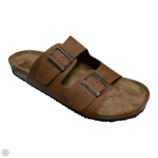 Sandals Flats By Nautica In Brown, Size: 11