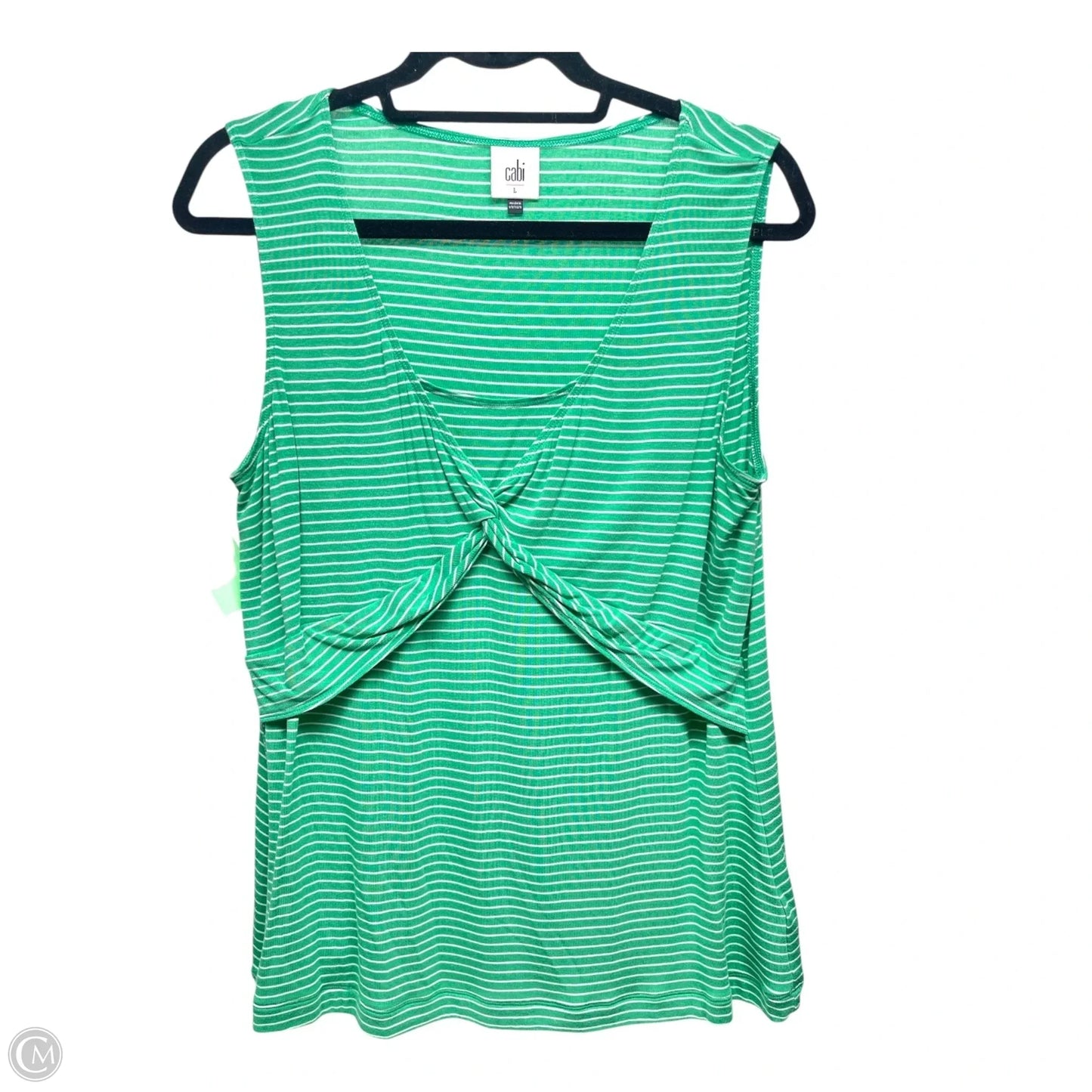Top Sleeveless By Cabi In Green, Size: L