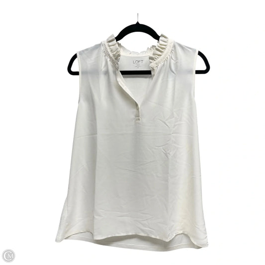 Top Sleeveless By Loft In Black, Size: S