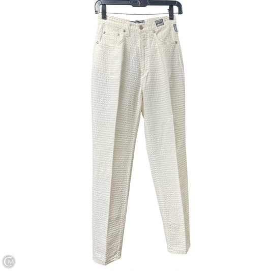 Pants Luxury Designer By Versace In Ivory, Size: 4