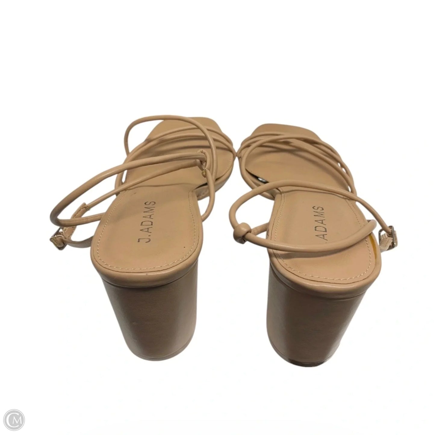 Sandals Heels Block By J ADAMS In Beige, Size: 9.5