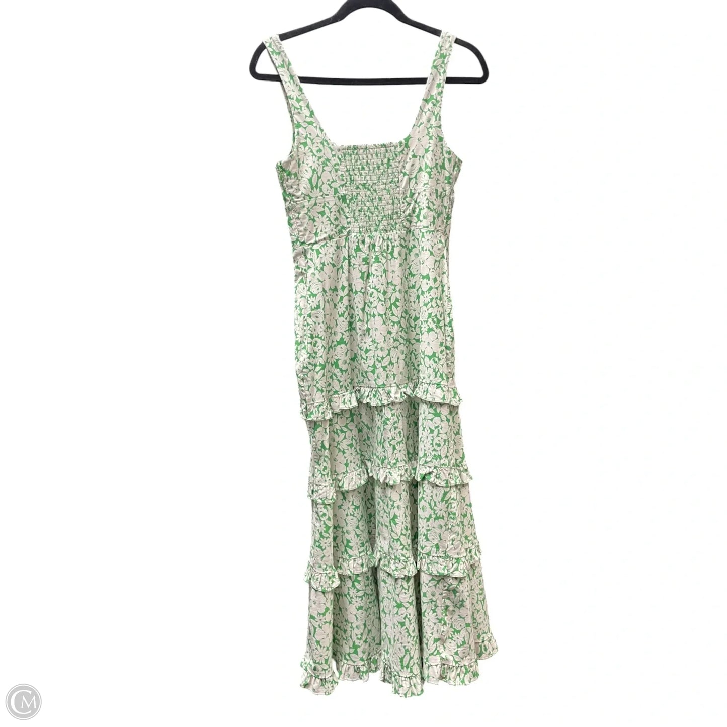 Dress Casual Midi By Anthropologie In Green & White, Size: Xs