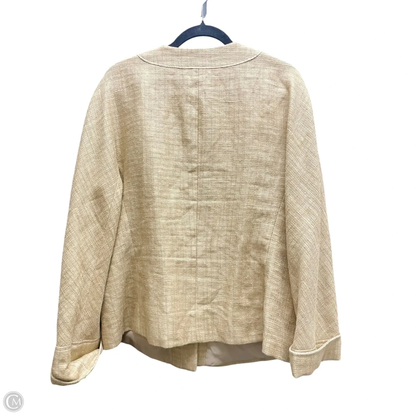 Blazer Designer By Lafayette 148 In Tan, Size: Xl