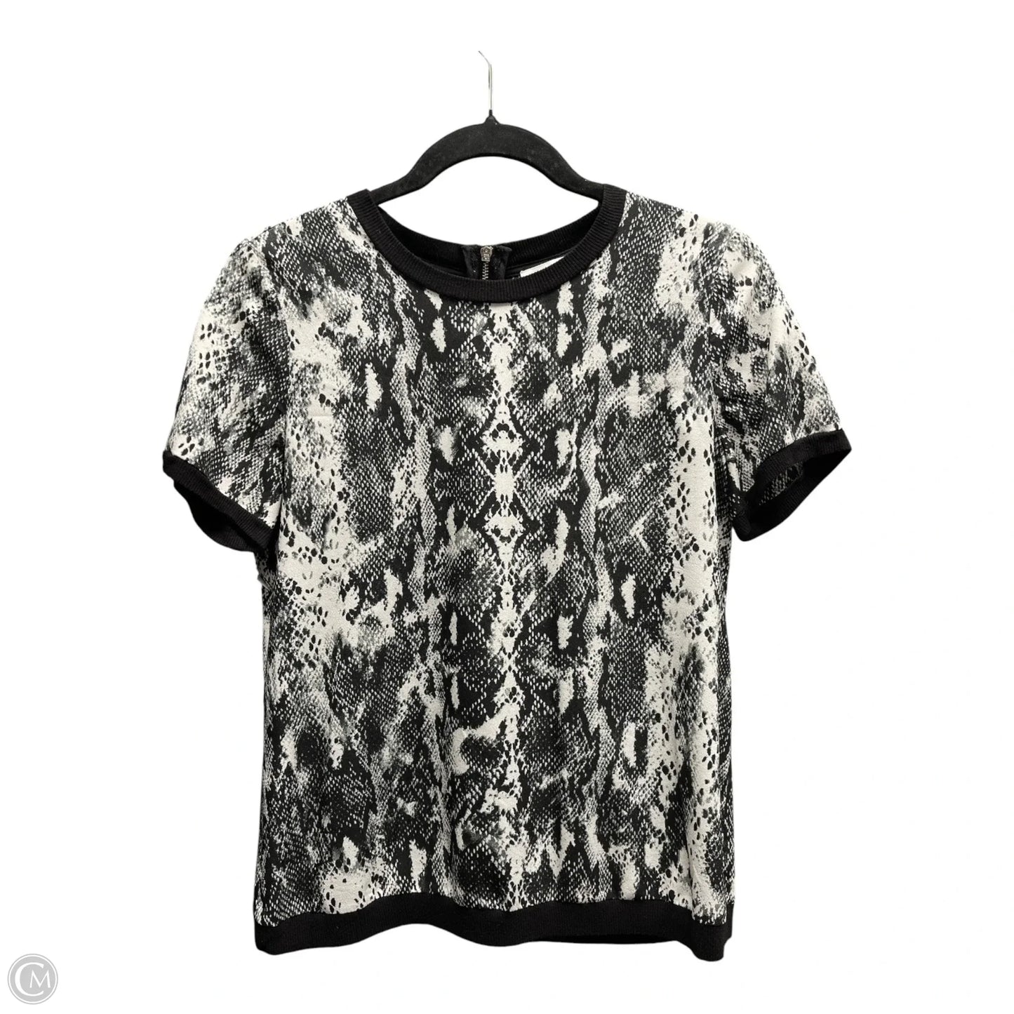 Top Short Sleeve By Calvin Klein In Animal Print, Size: S