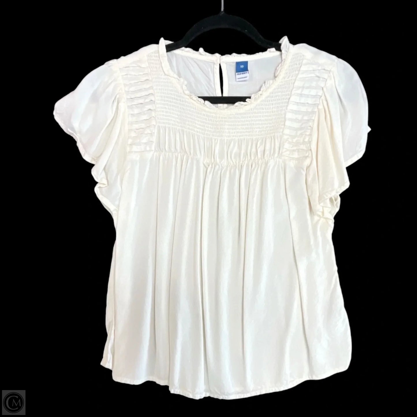 Top Short Sleeve By Old Navy In Cream, Size: Xs