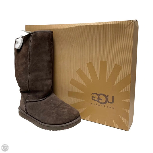 Boots Designer By Ugg In Brown, Size: 10