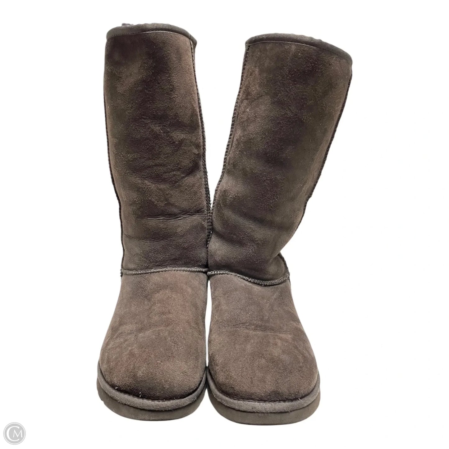 Boots Designer By Ugg In Brown, Size: 10