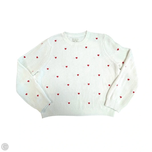 Sweater By Lucky Brand In White, Size: Xl