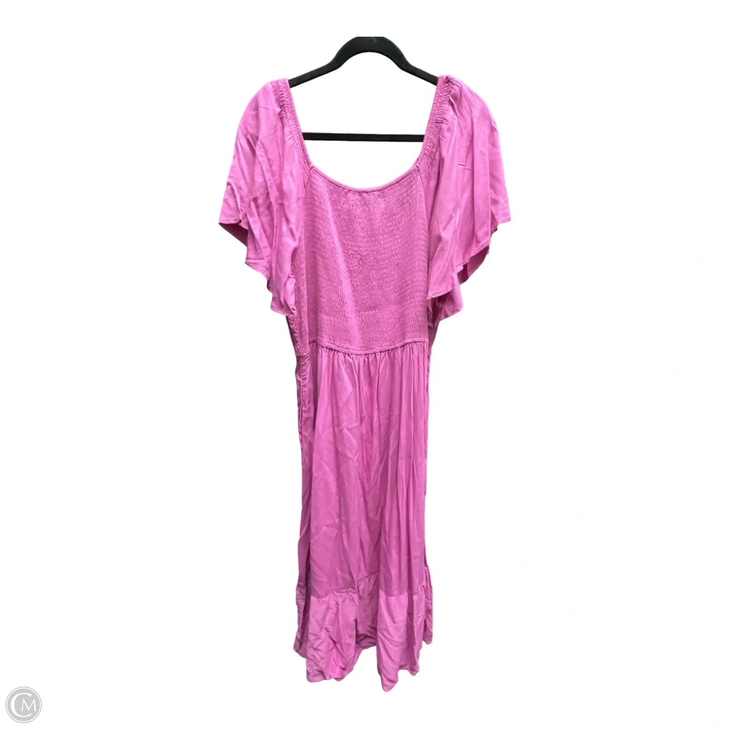 Dress Casual Midi By Merokeety In Pink, Size: 2x