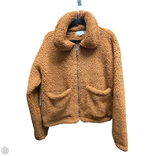Jacket Fleece By Pink Rose In Copper, Size: M