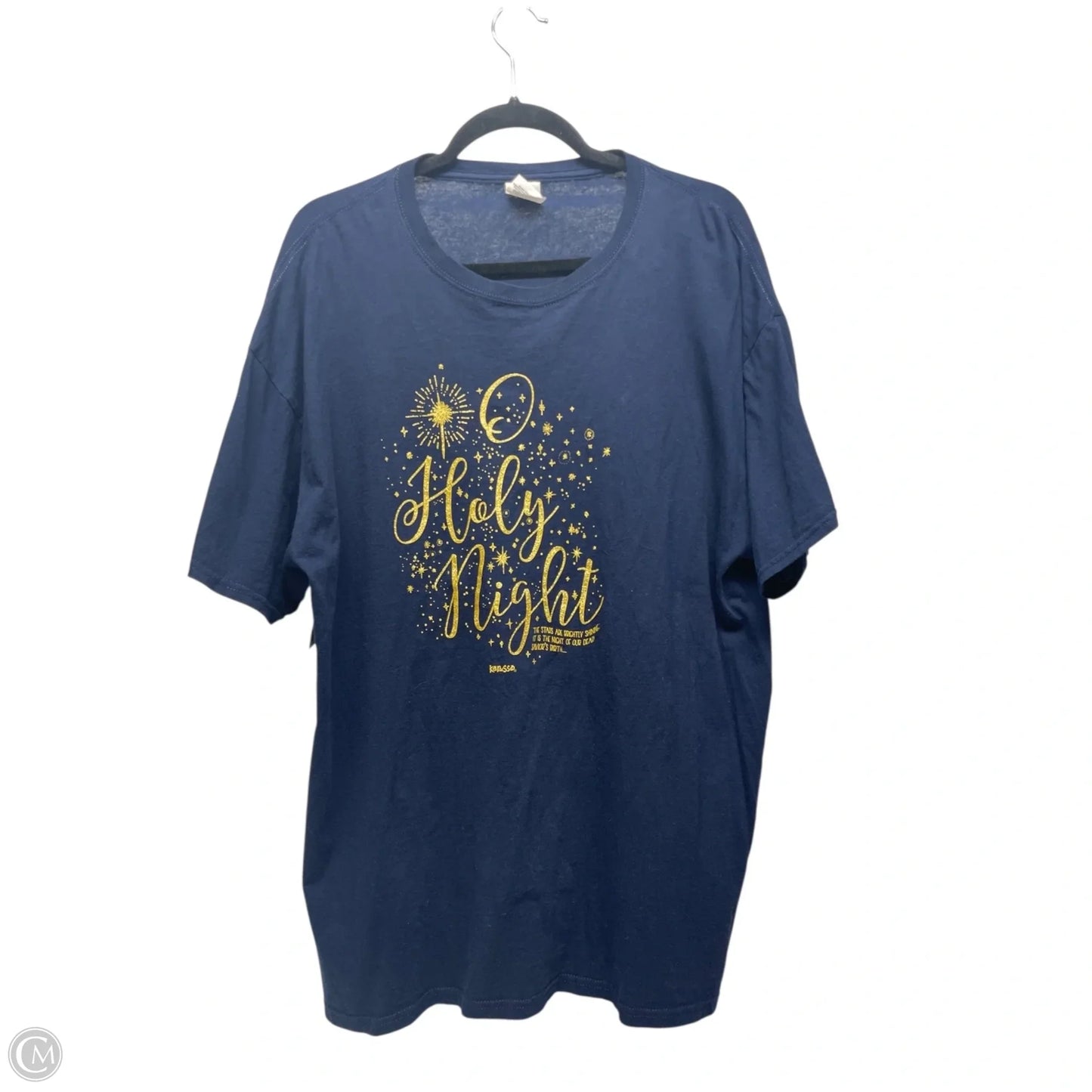 Top Short Sleeve By Fruit Of The Loom In Navy, Size: Xl