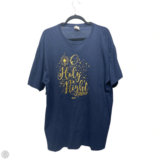Top Short Sleeve By Fruit Of The Loom In Navy, Size: Xl