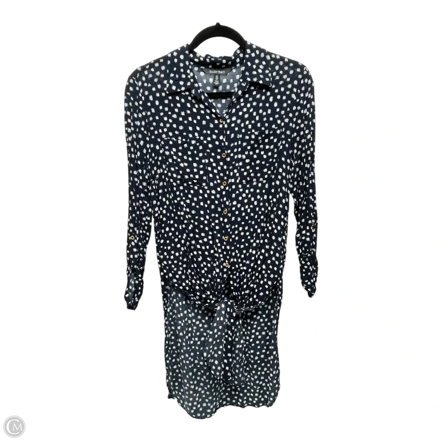 Top 3/4 Sleeve By Ellen Tracy In Navy, Size: S