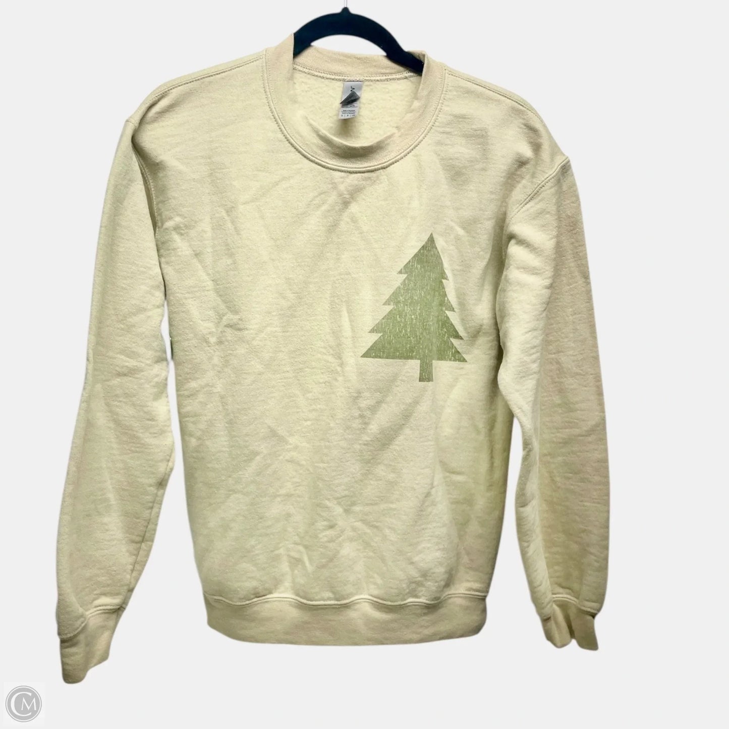 Sweatshirt Crewneck By Gildan In Beige, Size: S