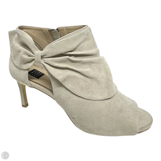 Boots Ankle Heels By White House Black Market In Beige, Size: 10