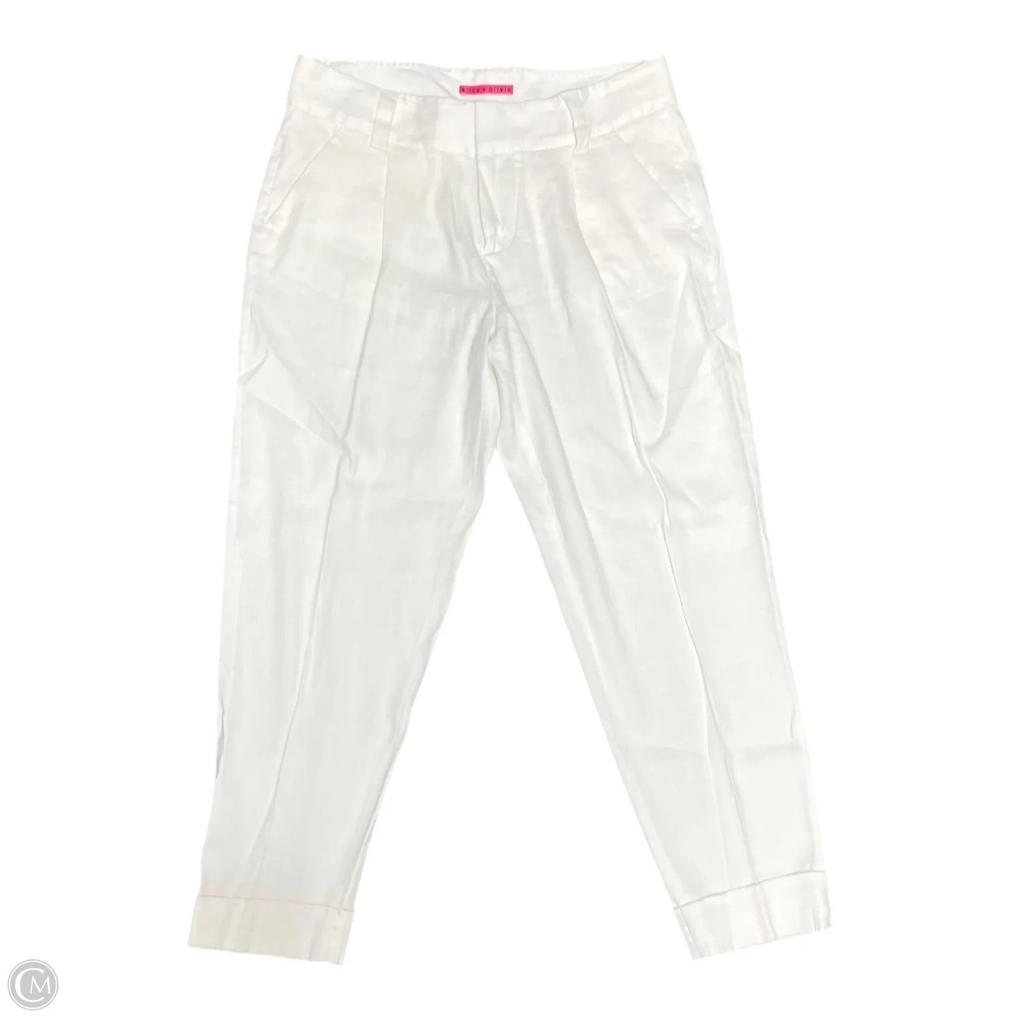 Pants Designer By Alice + Olivia In White, Size: S