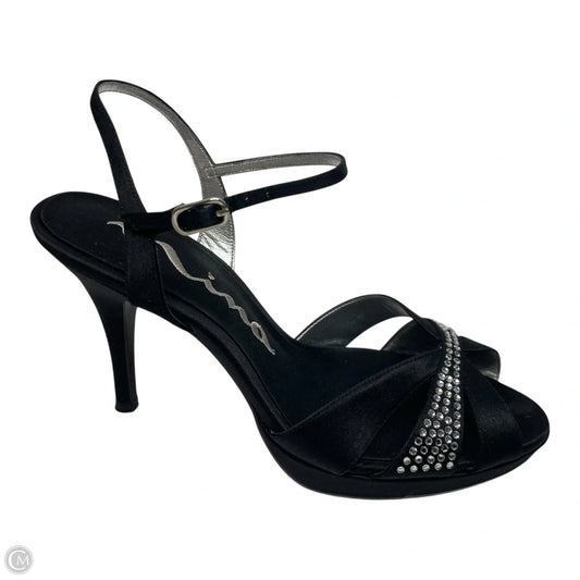 Shoes Heels Stiletto By Nina In Black & Silver, Size: 7.5