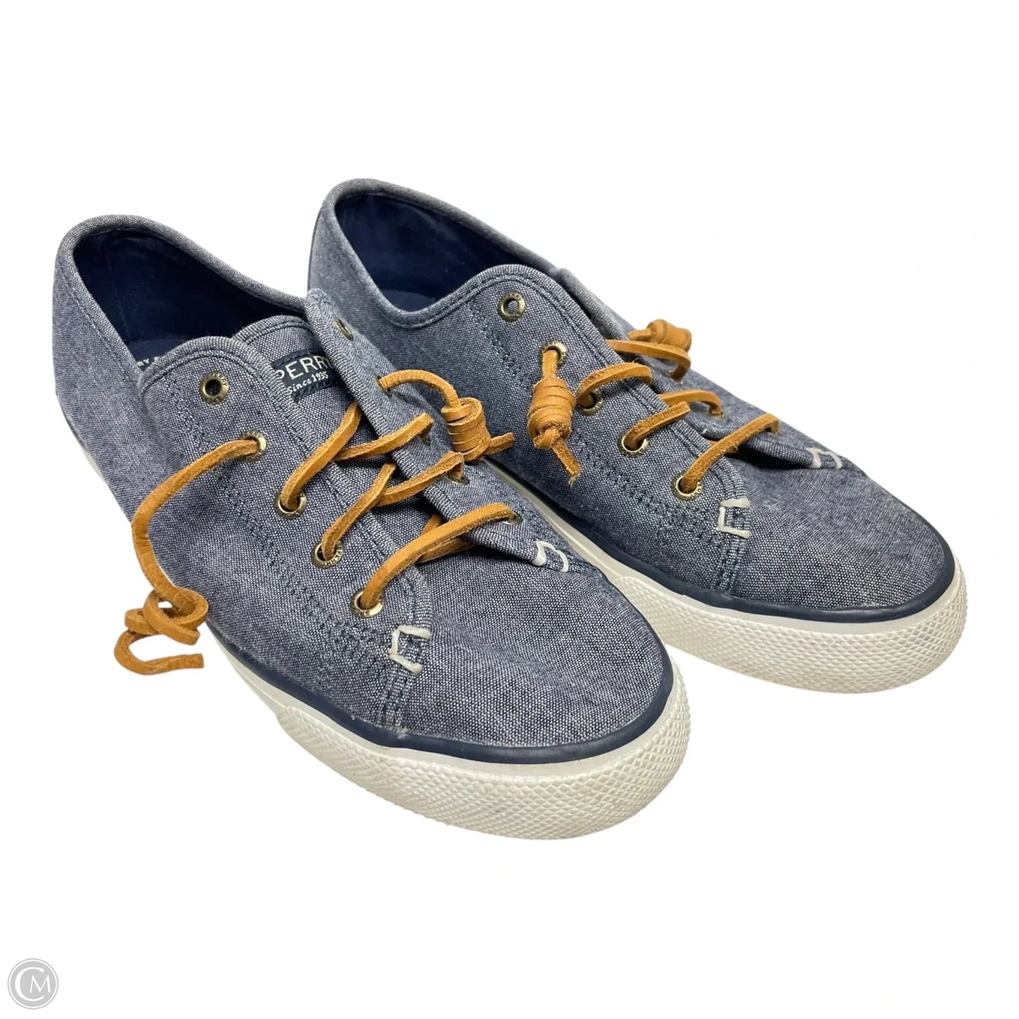 Shoes Flats By Sperry In Blue Denim, Size: 9