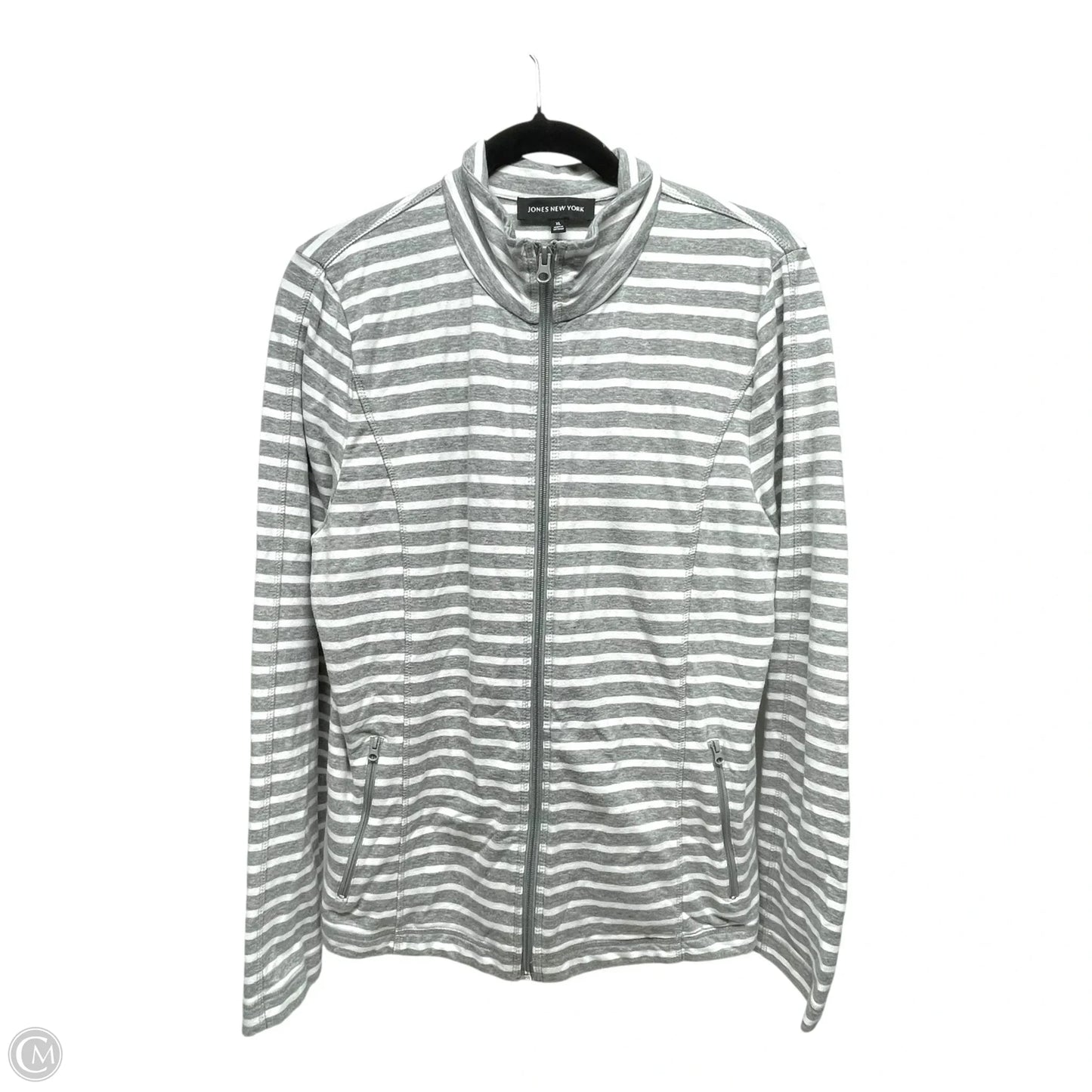 Jacket Other By Jones New York In Striped Pattern, Size: Xl