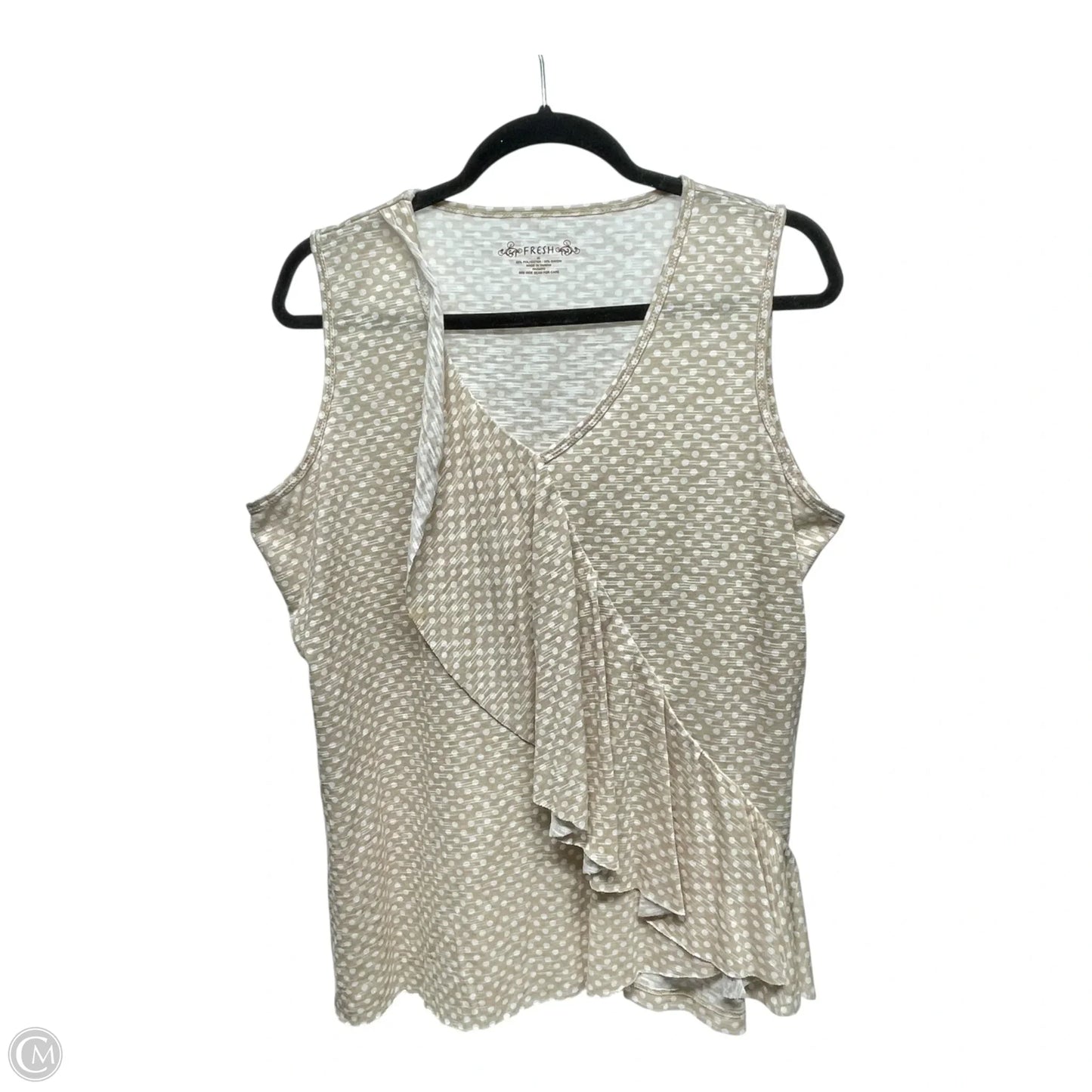 Top Sleeveless By Clothes Mentor In Polkadot Pattern, Size: Xl
