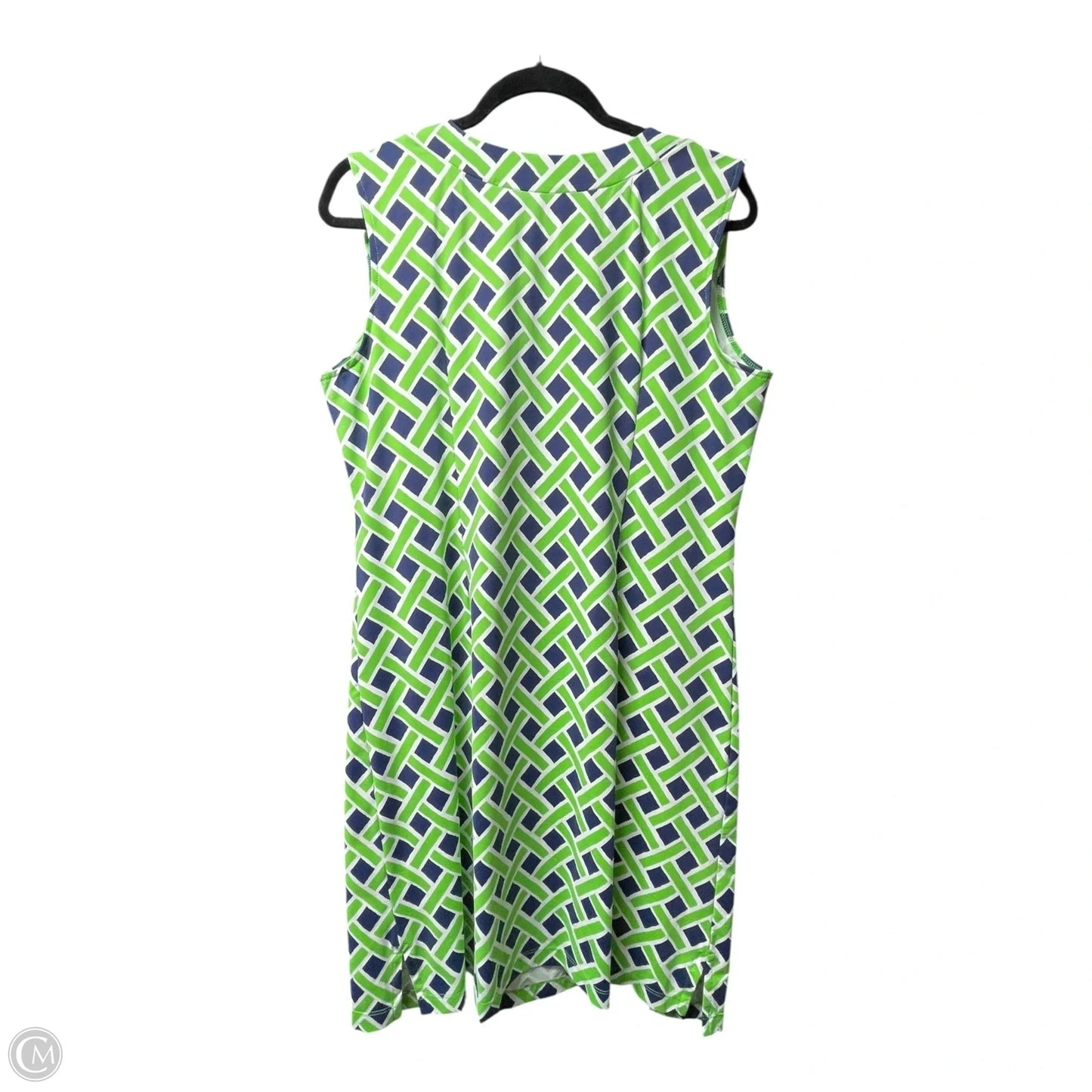 Dress Casual Short By KATHERINE WAY In Blue & Green, Size: Xl