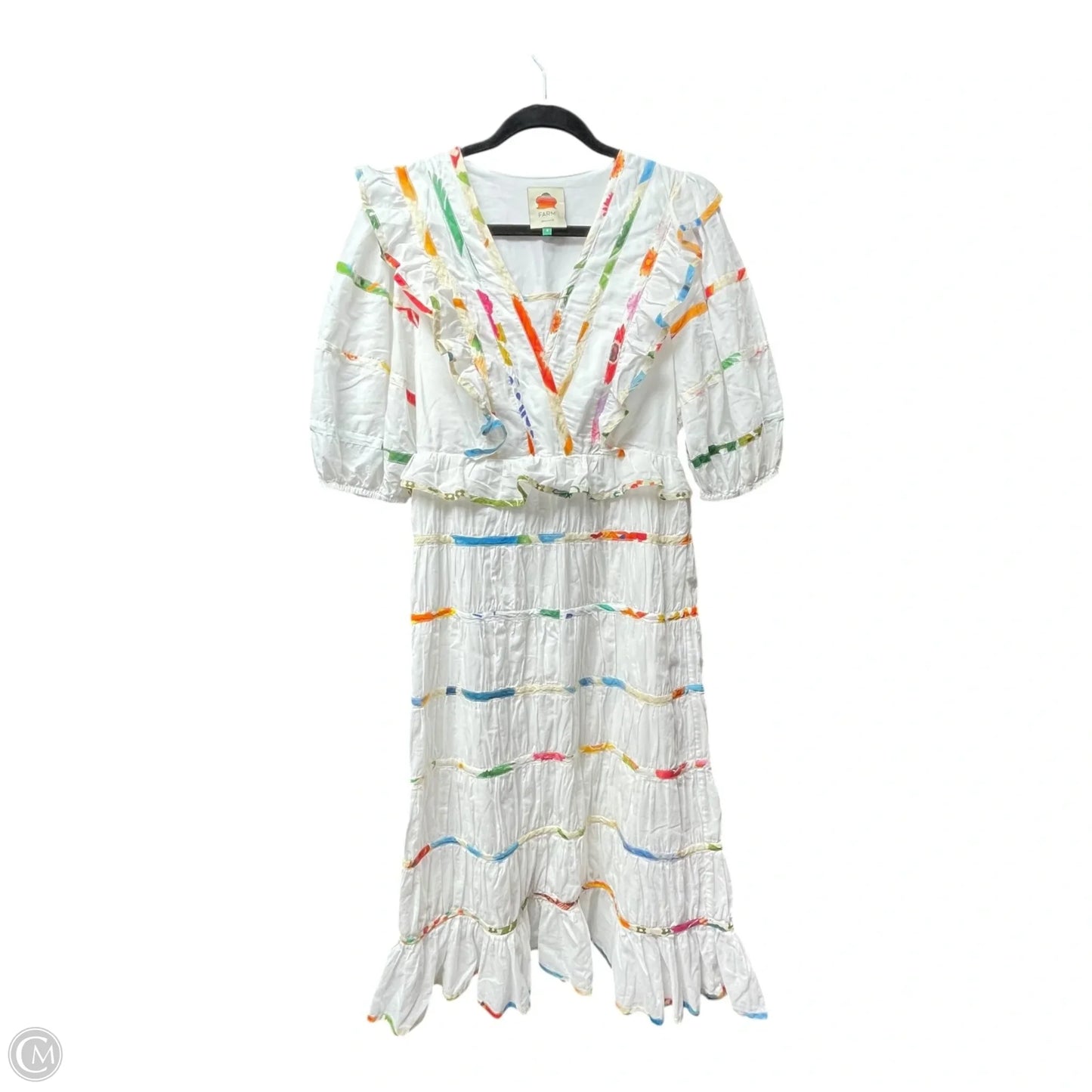 Dress Designer By Farm Rio In White, Size: S