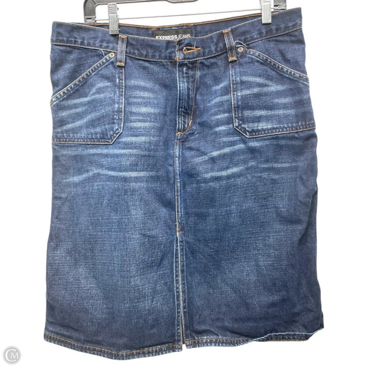 Skirt Mini & Short By Express In Blue Denim, Size: L