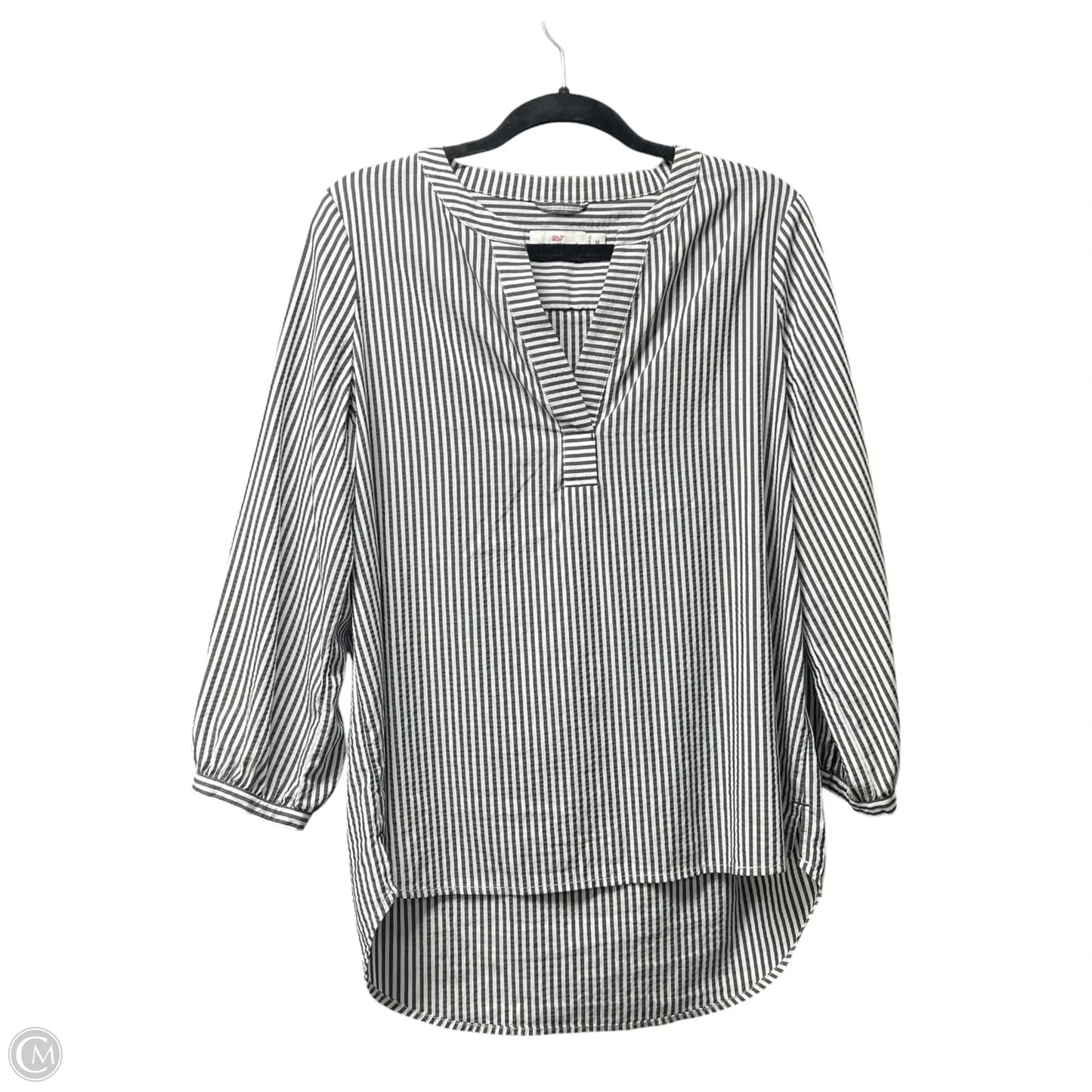 Top Long Sleeve By Vineyard Vines In Striped Pattern, Size: M