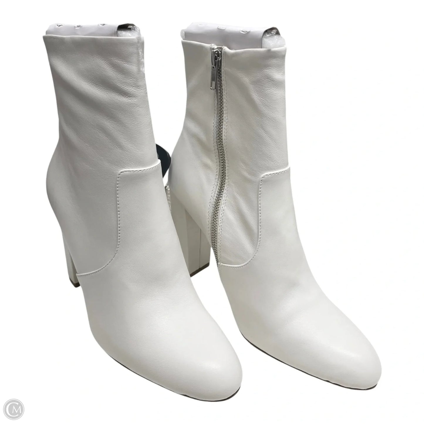 Boots Ankle Heels By Steve Madden In White, Size: 9