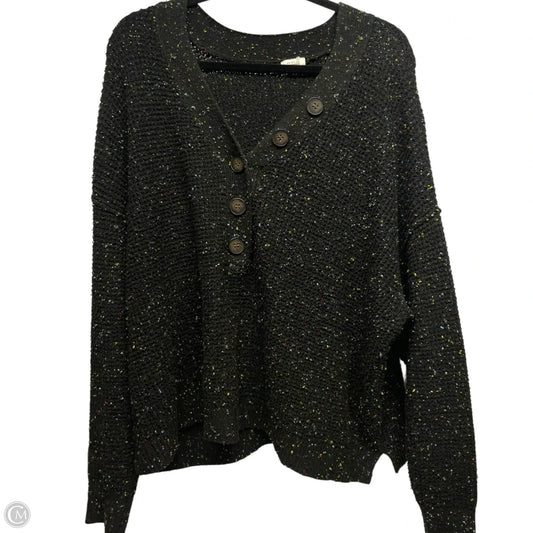 Sweater Cardigan By Ana In Black, Size: Xxl
